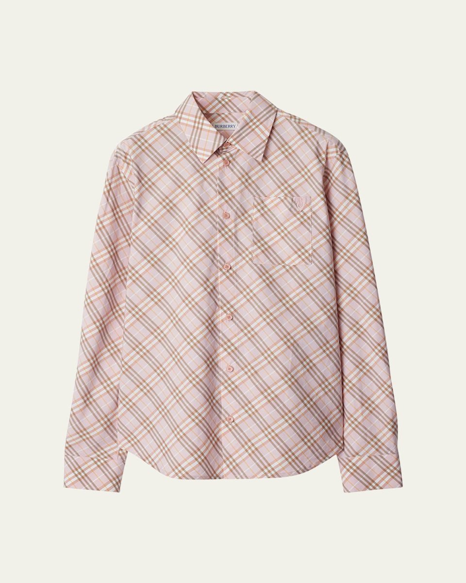 Check Cotton Button-Down Shirt